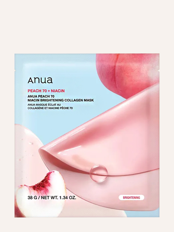 Anua Peach 70 Niacin Brightening Collagen hidrogel maska 38g