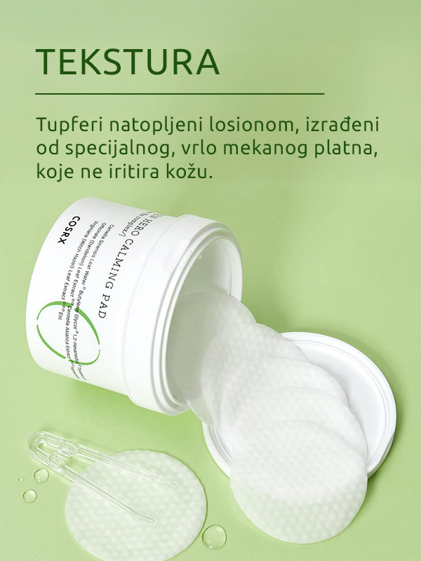 CosRX One Step Green Hero umirujući tupferi za lice 135ml/70 komada
