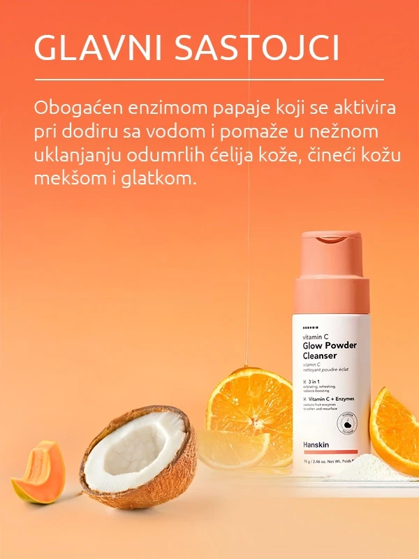Hanskin Vitamin C Glow Powder enzimski čistač za lice 70 g