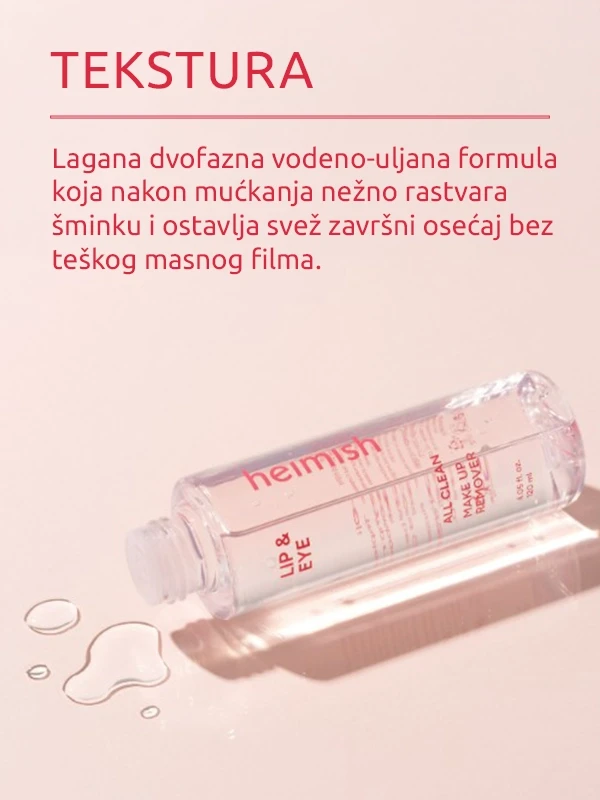 Heimish All Clean Makeup Remover za usne i područje oko očiju 120 ml