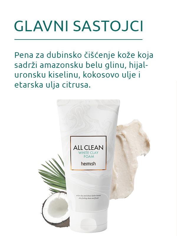Heimish pena na bazi bele gline 30ml