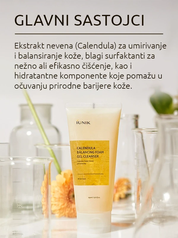 iUNIK Calendula Balancing pena za umivanje 150 ml