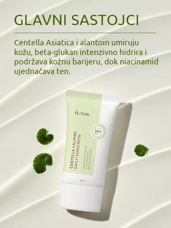 iUNIK Centella Calming Daily SPF 50 i PA++++ krema za zaštitu od sunca 60 ml