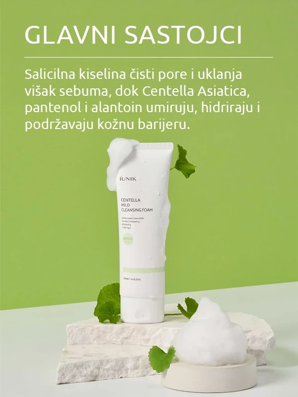 iUNIK Centella Mild Cleansing pena za umivanje 120 ml
