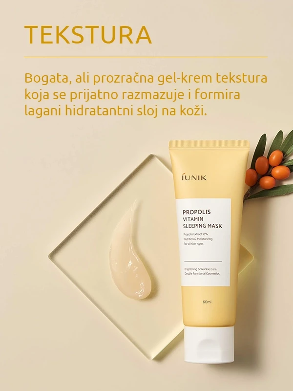 iUNIK Propolis Vitamin Sleeping noćna maska 60 ml