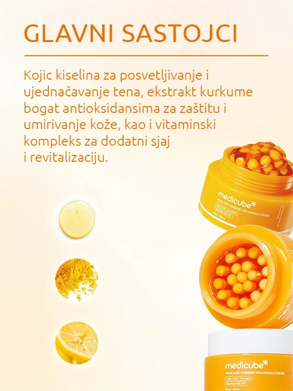 Medicube Kojic Acid Turmeric Vita Capsule krema 53 g