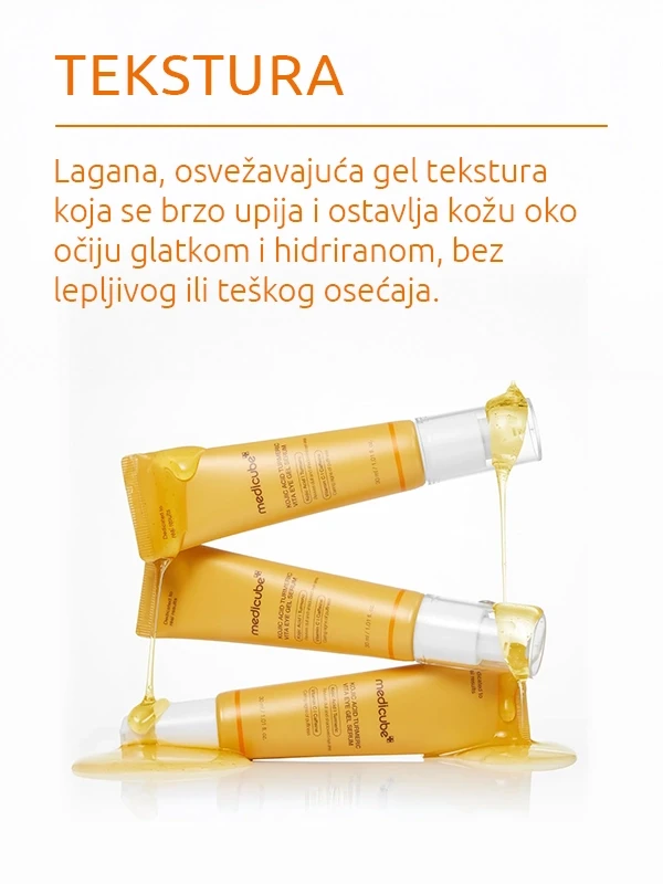 Medicube Kojic Acid Turmeric Vita Eye Gel serum za područje oko očiju 30 ml