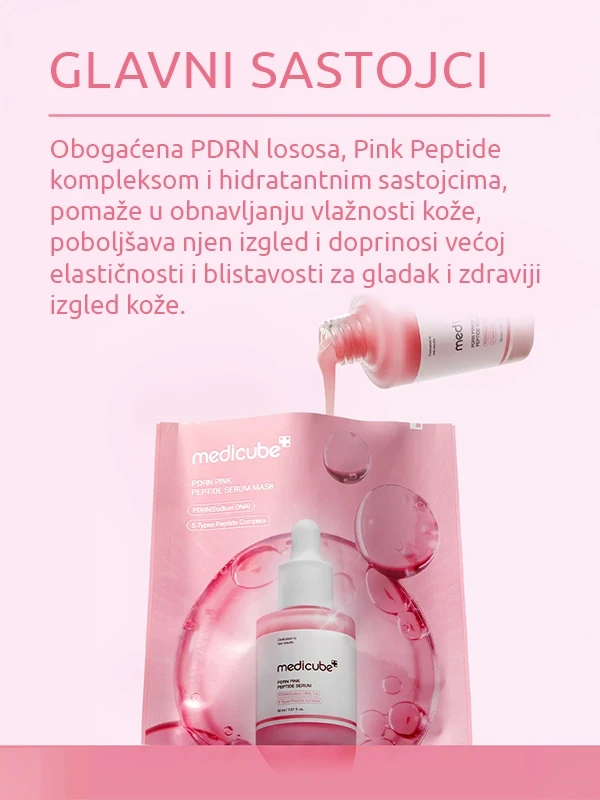 Medicube PDRN Pink Peptide serum maska za lice 23 ml