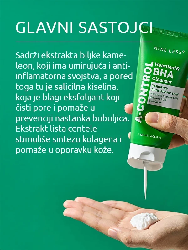 Nine Less A-Control Heartleaf BHA pena za umivanje 120ml