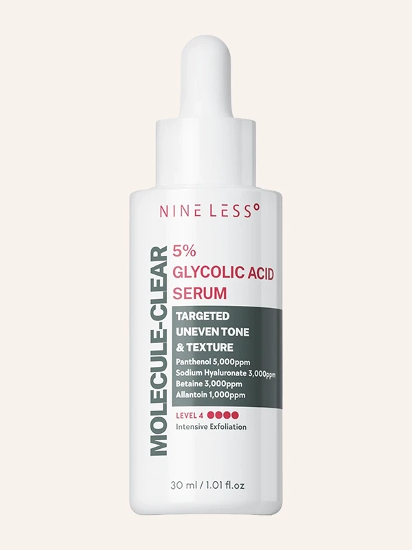 Nine Less Molecule-Clear 5% Glycolic Acid serum 30ml