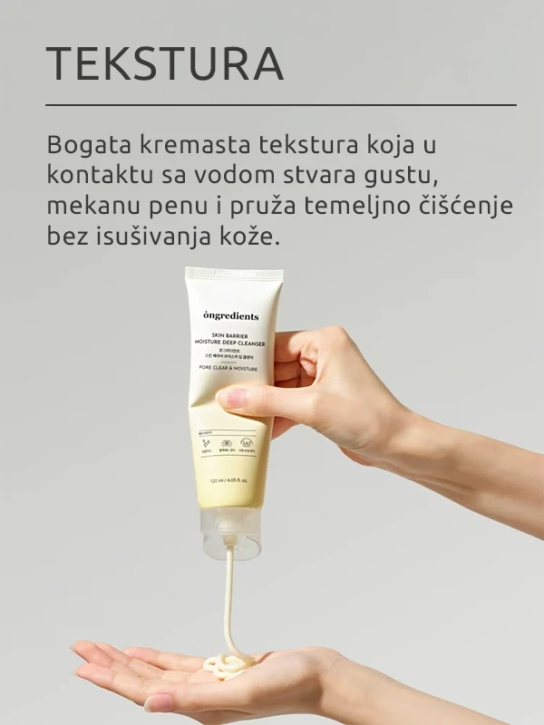 Ongredients Skin Barier Moisture Deep pena za umivanje 120 ml