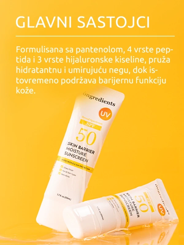 Ongredients Skin Barrier Moisture Sun krema SPF 50+ PA++++ 50 ml