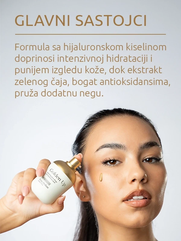 Pem Delian Hydrating Brightening fluid sa hijaluronskom kiselinom Golden Up 30 ml