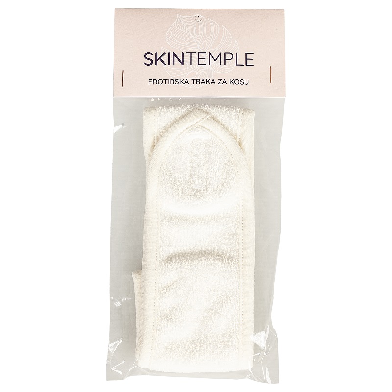 SKINTEMPLE Frotirska traka za kosu sa čičkom-bela 