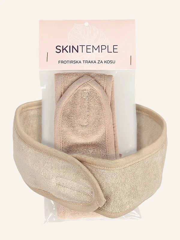 Skintemple frotirska traka za kosu sa čičkom-pesak   