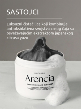 Arencia Black Tea & Yuzu pasta za čišćenje lica 120g