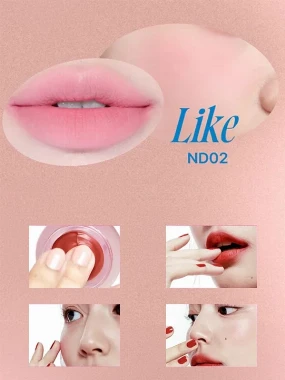 fwee Keyring Lip&Cheek Blurry Pudding Pot ND02 Like rumenilo/ruž za usne 5g