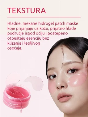 Medicube PDRN Pink Caffeine Collagen hidrogel maske za područje ispod očiju 60 kom.