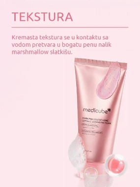 Medicube PDRN Pink Glutathione Capsule Cleansing pena za umivanje 120 g