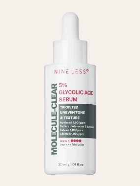 Nine Less Molecule-Clear 5% Glycolic Acid serum 30ml