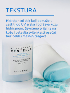 Skin 1004 Madagascar Centella Hyalu-Cica Silky-Fit Sun stik 50+ PA++++ 20g