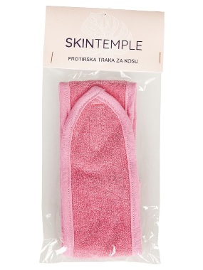 SKINTEMPLE Frotirska traka za kosu sa čičkom-roze